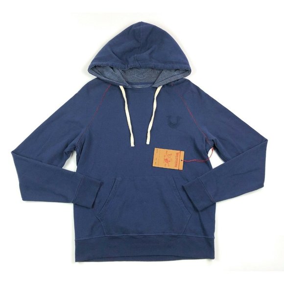 True Religion Other - True Religion Atwater Village Hoodie Sweatshirt Mens Large Blue Pullover USA